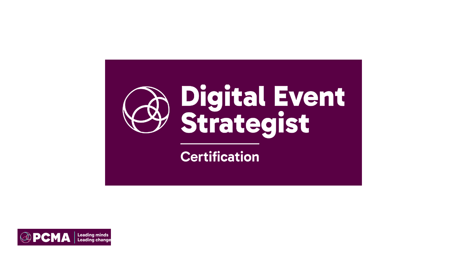 DES Digital Event Strategist certification logo by PCMA